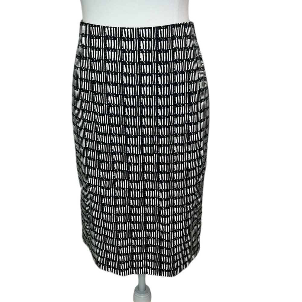 Adrianna Papell Black White Pencil Skirt